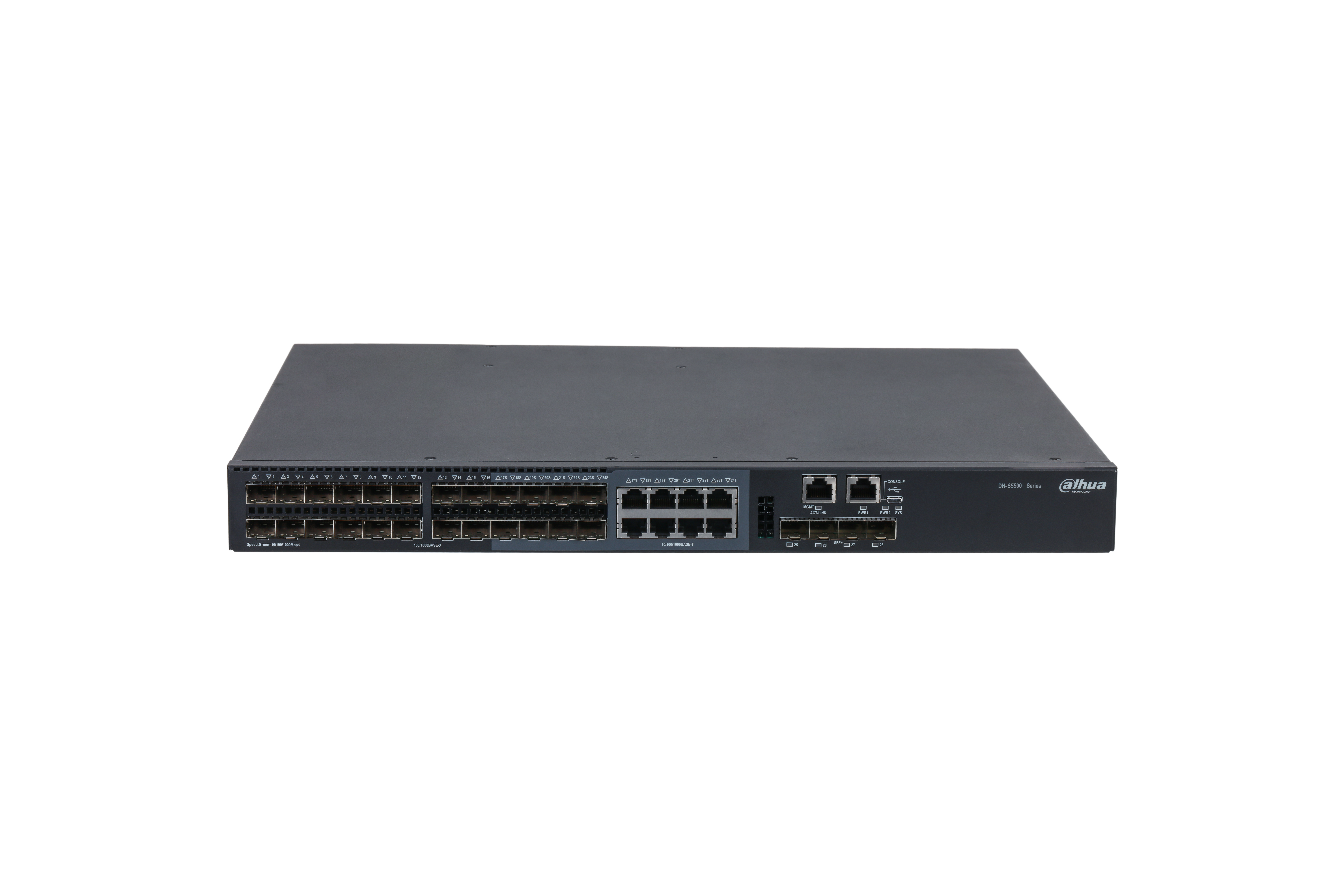 中文yl永利集团304am三层管理型全千兆以太网交换机DH-S5500-24GF4XF-A
